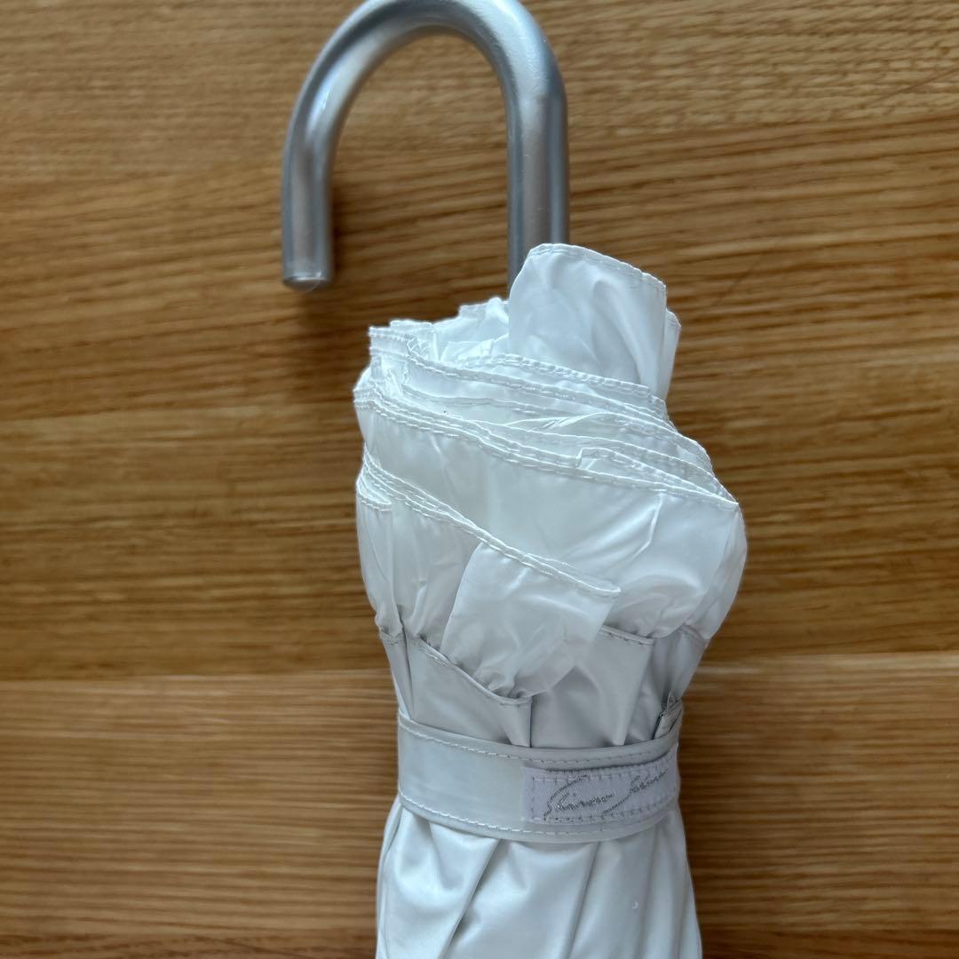 シロノサクラ。　折りたたみ日傘　ホワイト