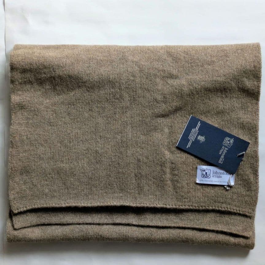 未使用　ジョンストンズ　マフラーストール　オッター