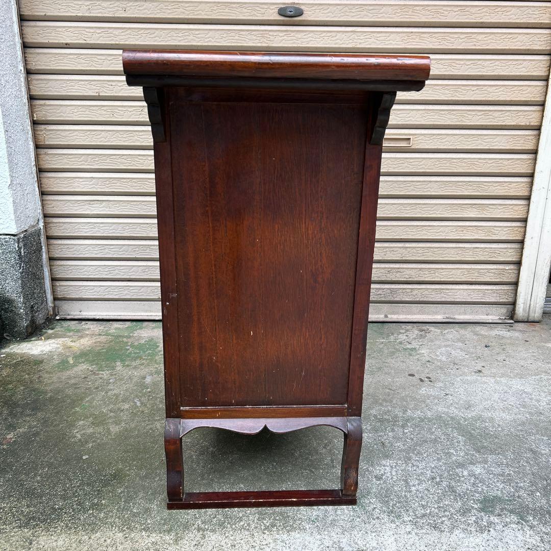 李朝家具　アンティーク　真鍮金具　脚付　キャビネット　薬箪笥　古民具