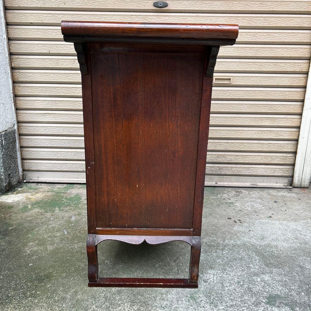 李朝家具　アンティーク　真鍮金具　脚付　キャビネット　薬箪笥　古民具