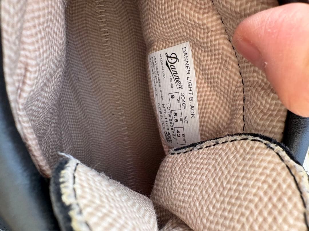 本日迄！　ダナーライト　ブラック　黒