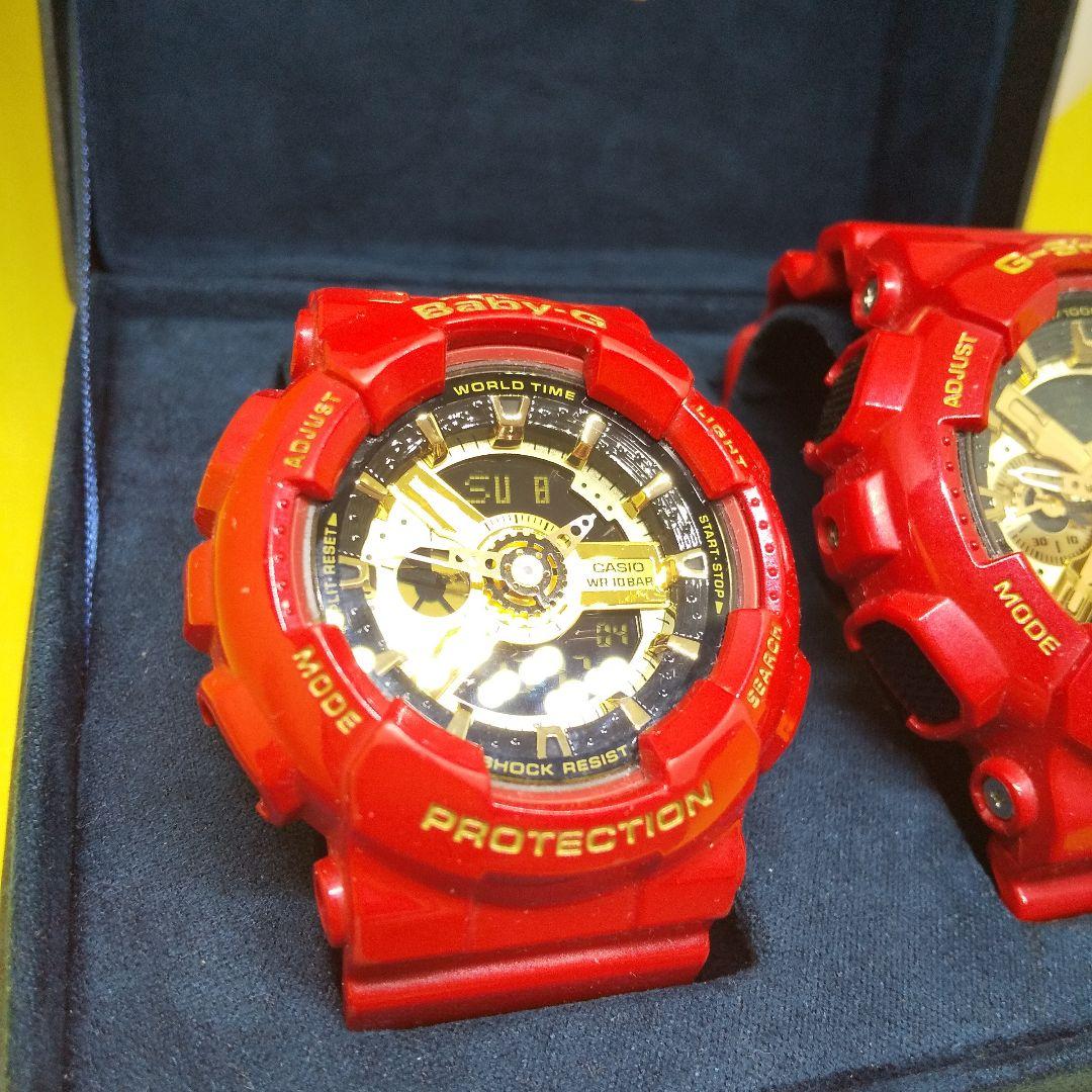 G-SHOCK ペアウォッチ 紅RED 金 希少 稼働品