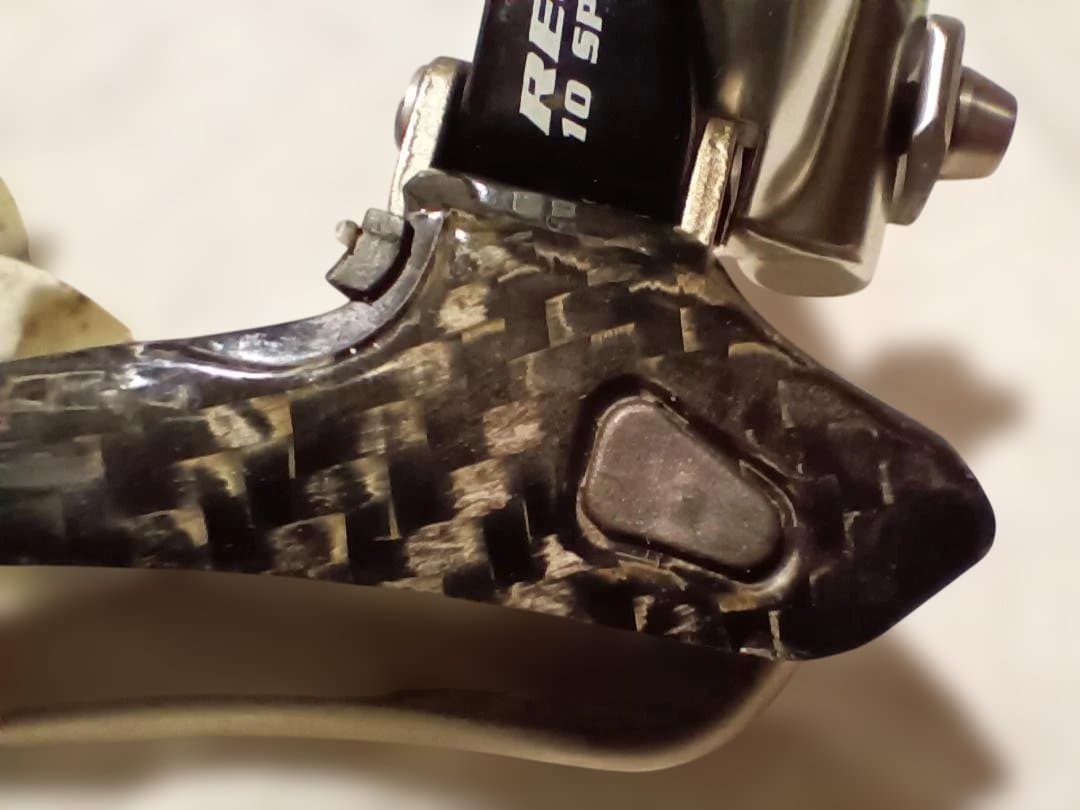 カンパニョーロ RECORD 10速 FD QS 直付 カーボン/チタン