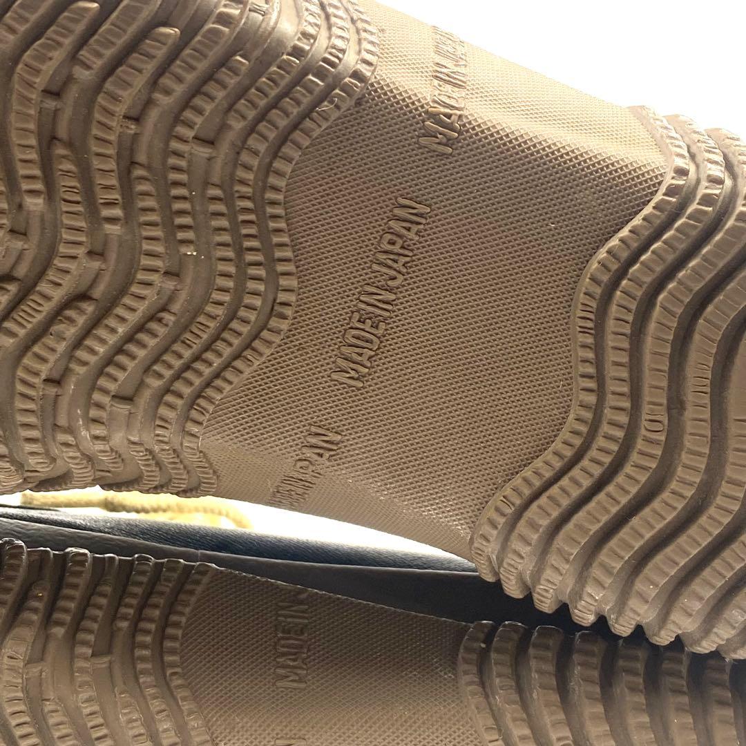 スピングルムーヴ レザースニーカー ブラック 日本製 SS 23.5