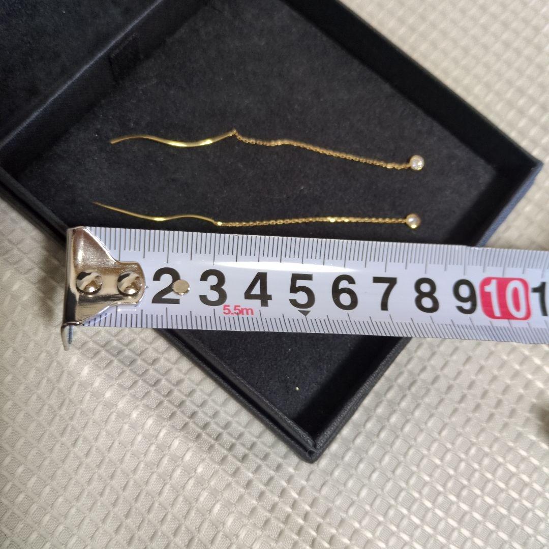 k18YG 0.1ct✕2ダイヤモンドアメリカンピアス【最終お値段】