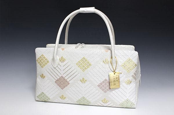 新品未使用 ！！特別セール！！京都 西陣 正絹 帯使用 利休バッグ 25041