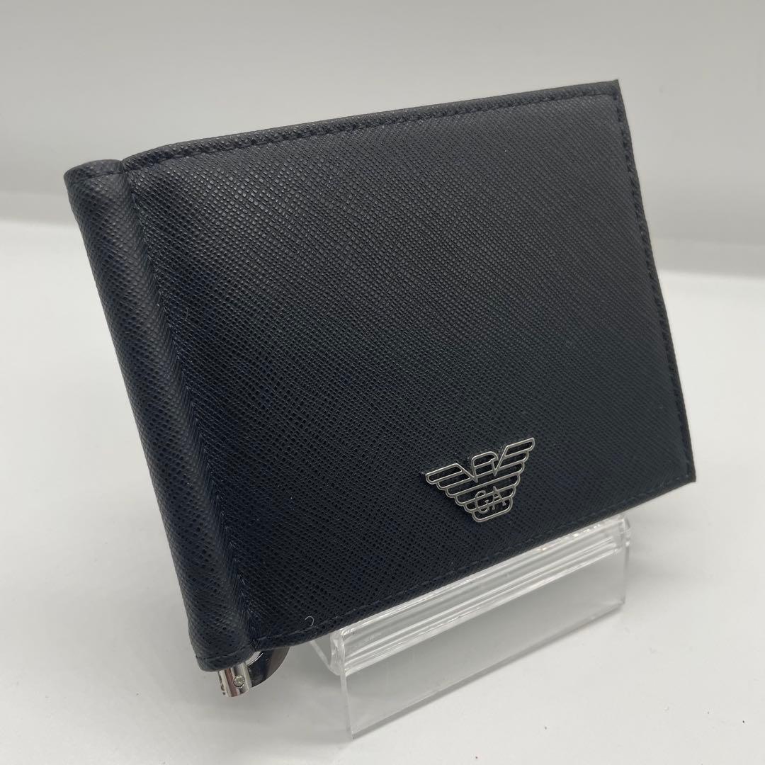 【未使用】 エンポリオアルマーニ マネークリップ付き コンパクトウォレット