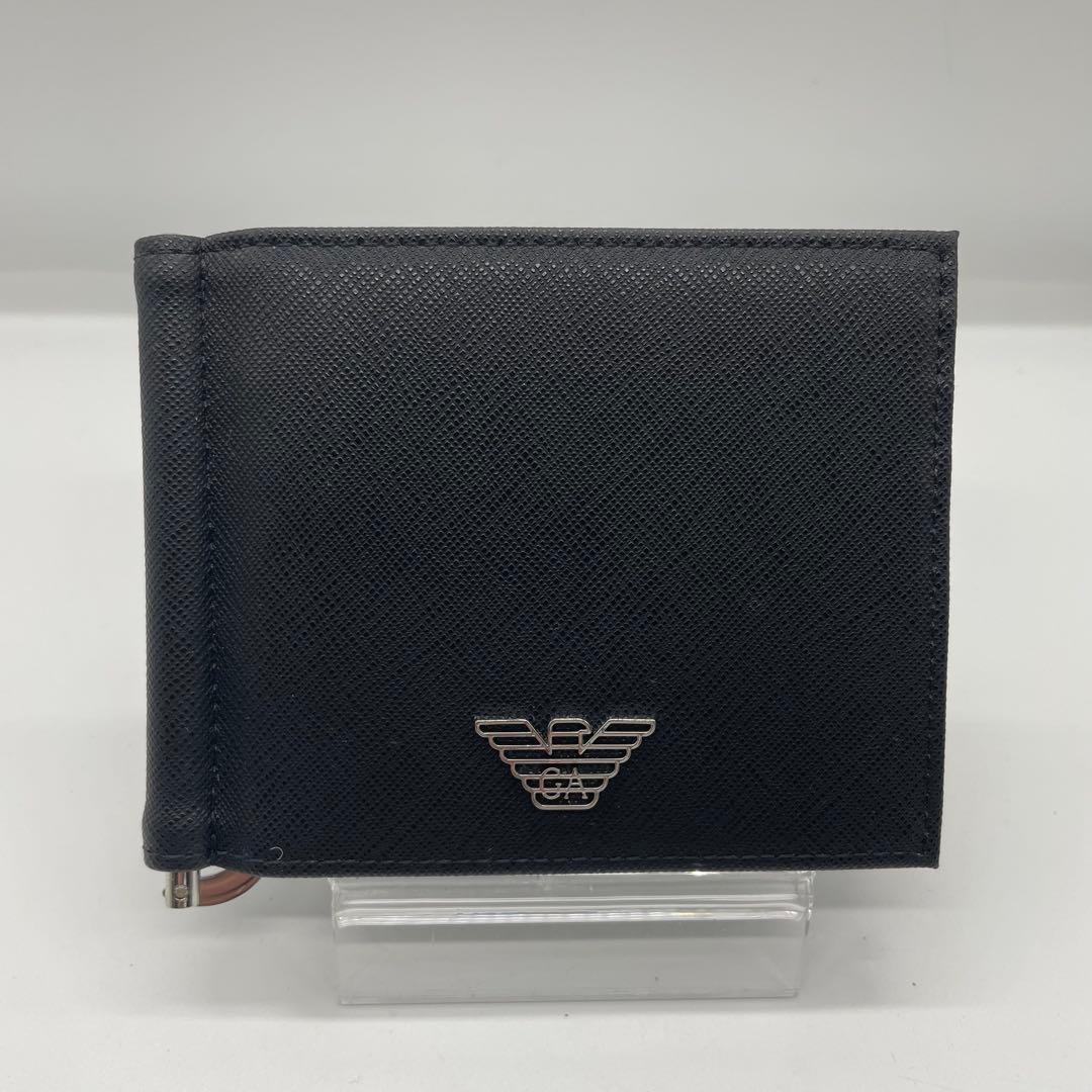 【未使用】 エンポリオアルマーニ マネークリップ付き コンパクトウォレット