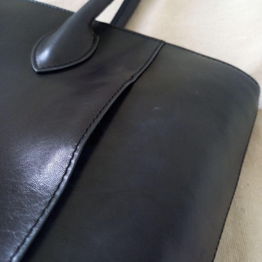 【保存バッグ付き☆】マザーハウス　アンティークボックストート　ブラック