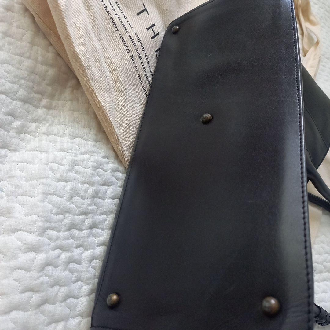 【保存バッグ付き☆】マザーハウス　アンティークボックストート　ブラック