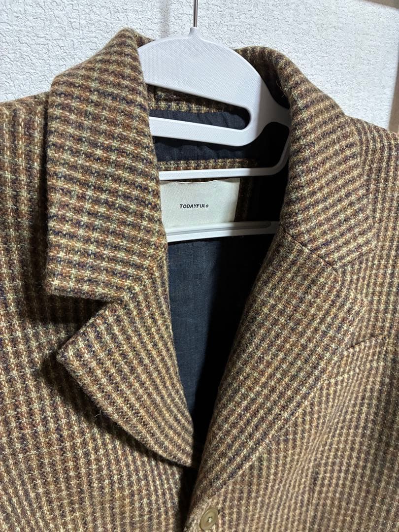 TODAYFUL Wool100% Check Jacket 美品
