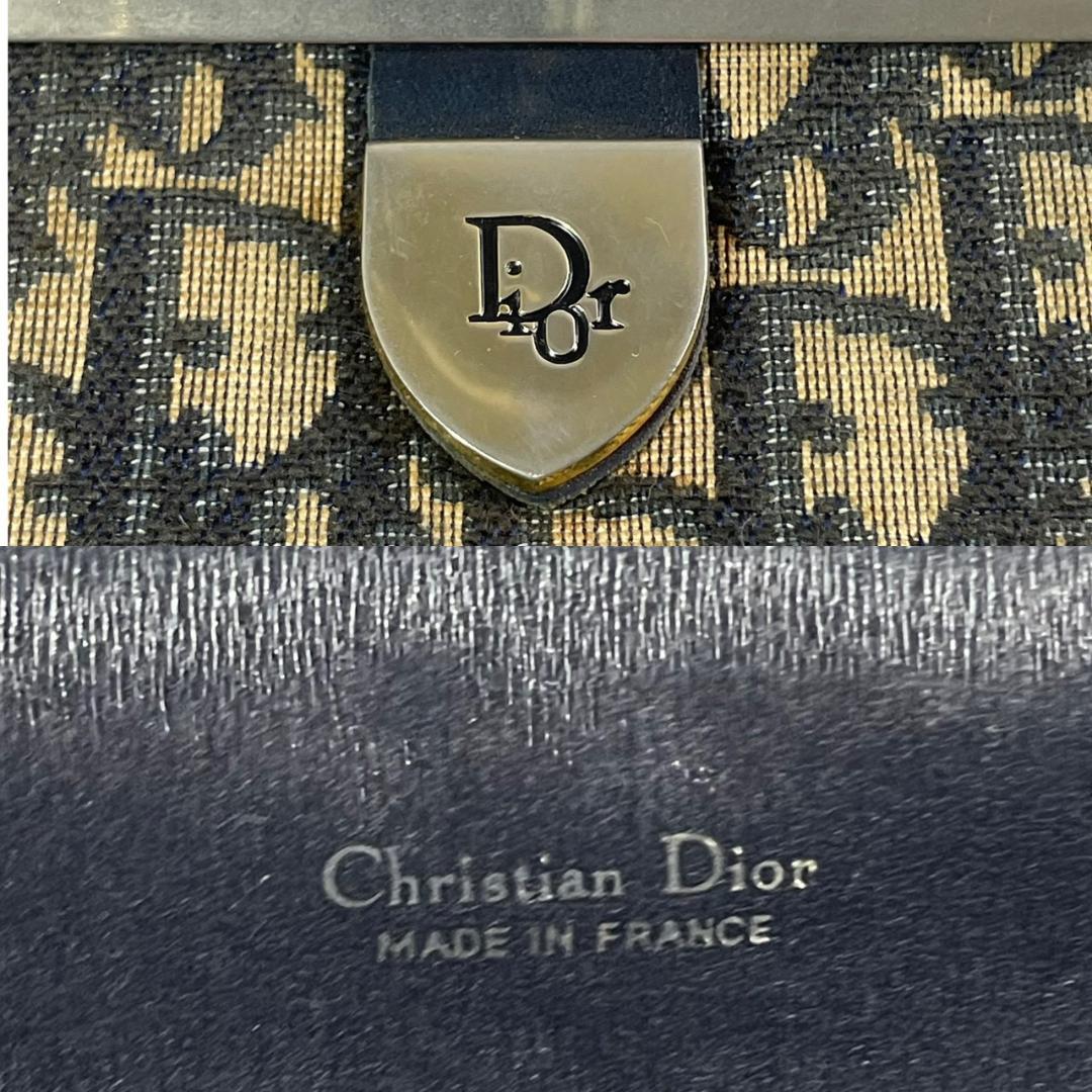 クリスチャンディオール がま口 バッグ トロッター クラッチ パーティ ベージュ