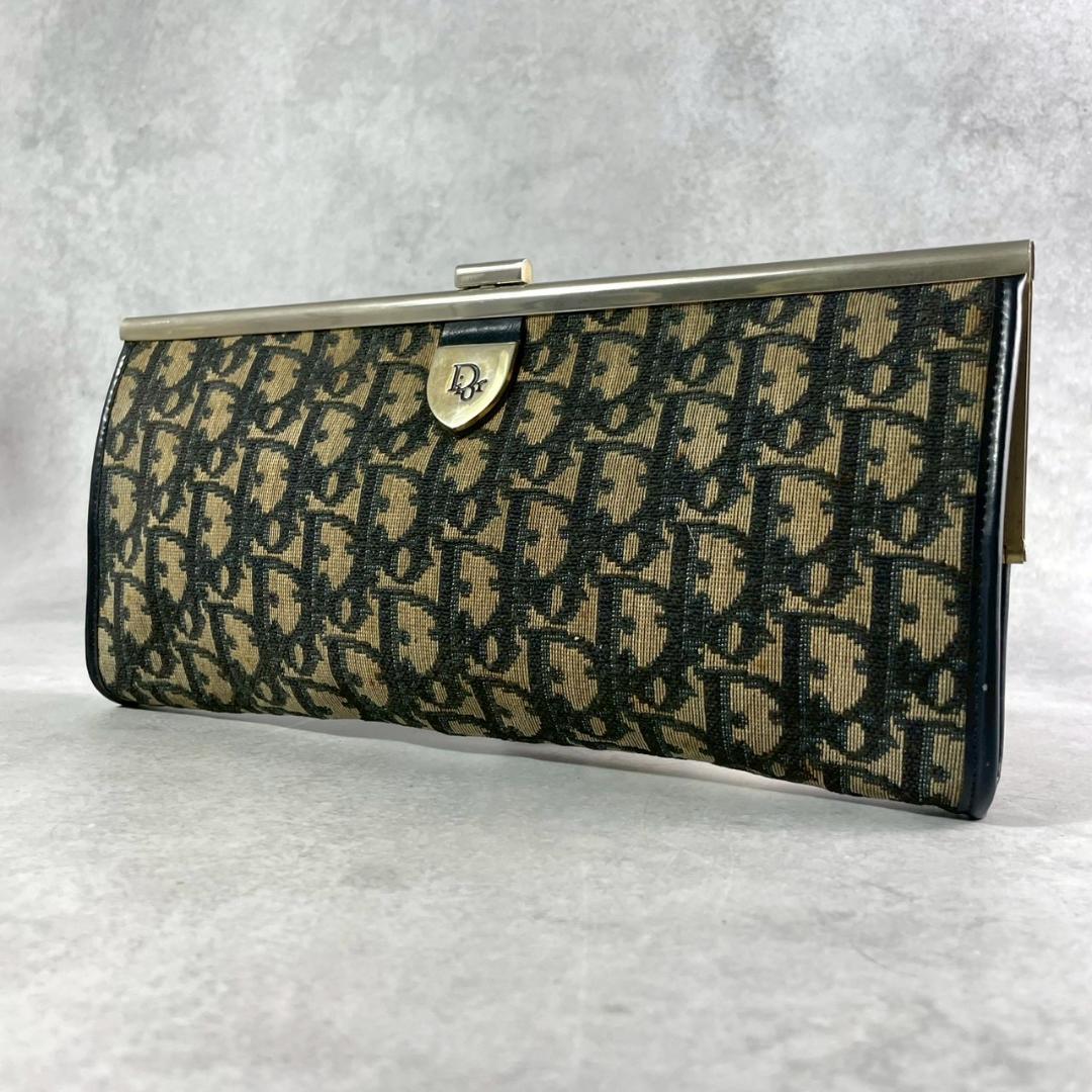 クリスチャンディオール がま口 バッグ トロッター クラッチ パーティ ベージュ