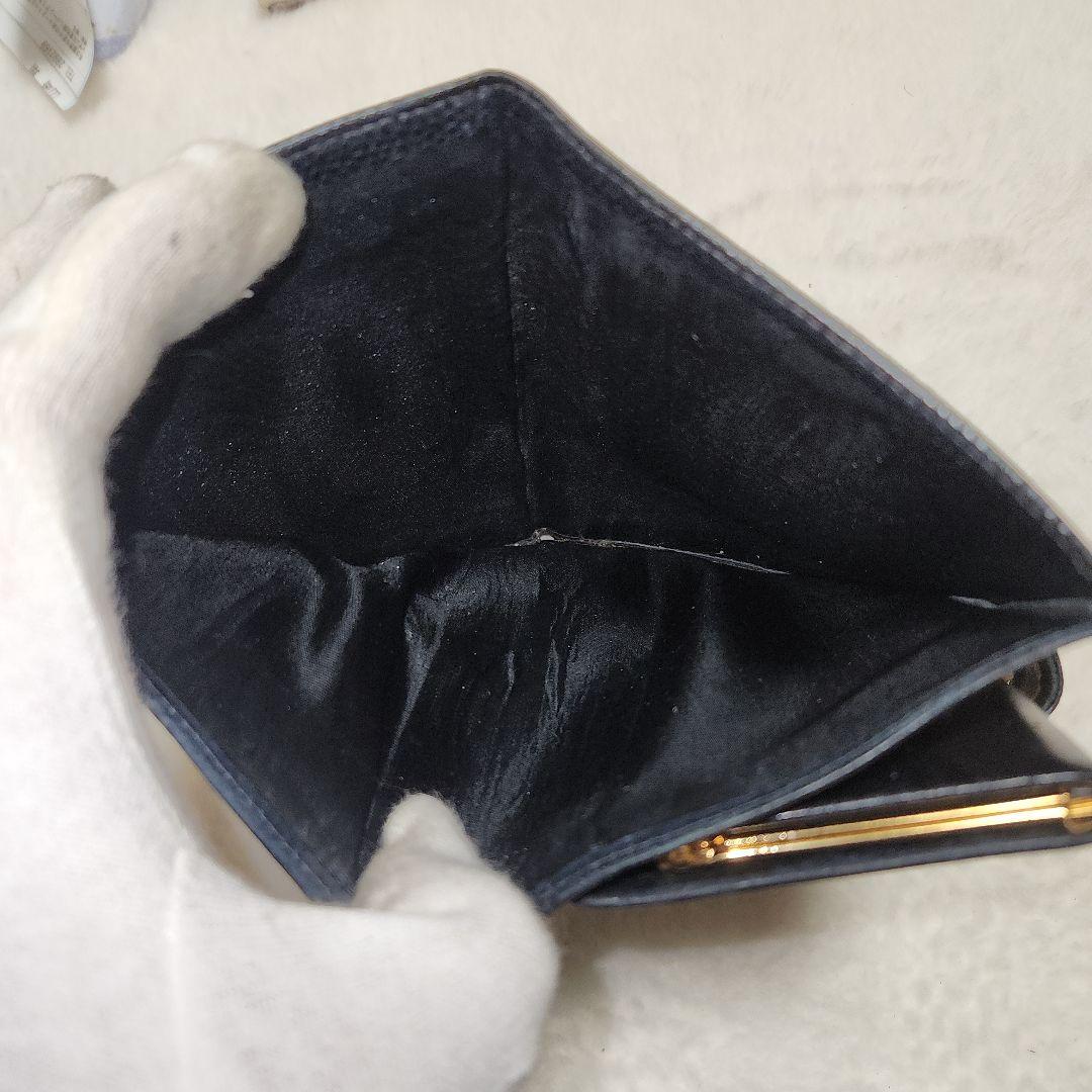 CHANEL シャネル キャビアスキン がま口　長財布　ブラック