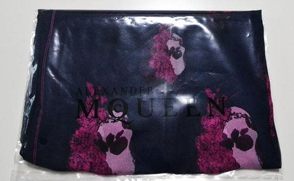 ALEXANDER McQEEN 髑髏 スカル 大判 スカーフ ストール黒