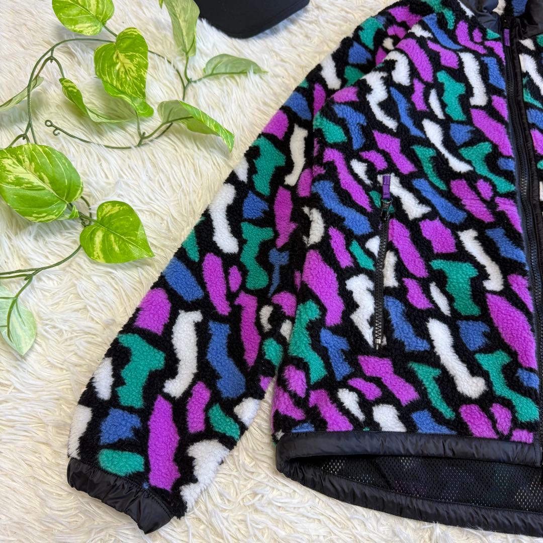 【ビームスゴルフ】美品 ボアジャケット 総柄 Lサイズ レディース