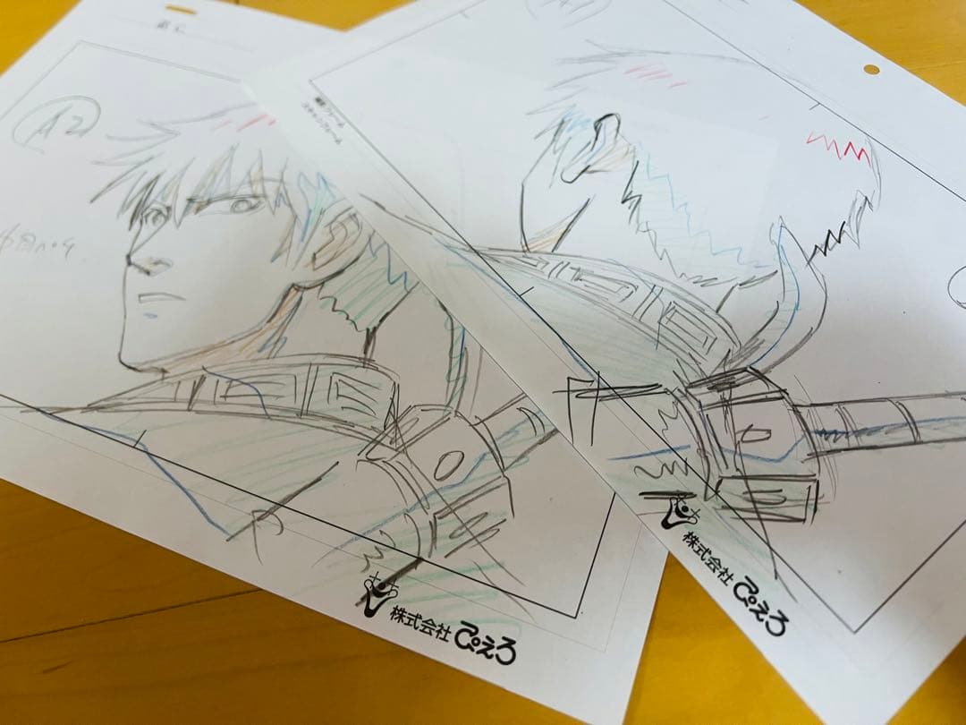 キングダム　原泰久先生直筆フルカラーサイン色紙非売品　セル画原稿　セット