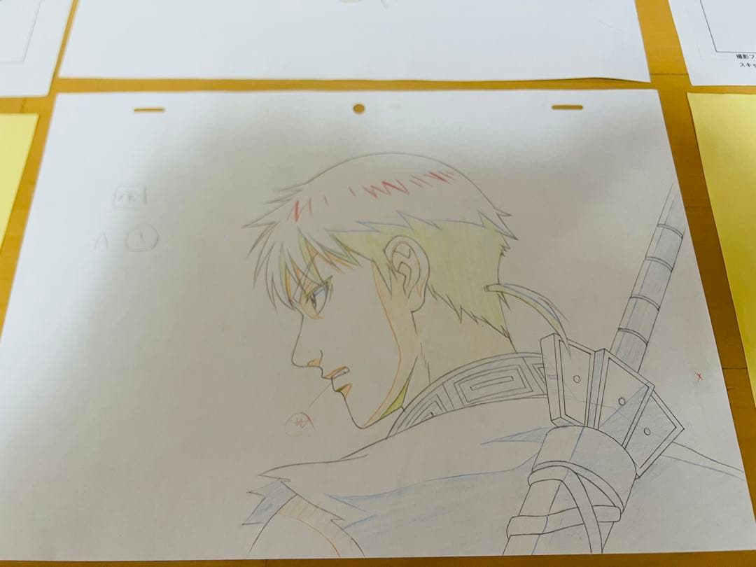 キングダム　原泰久先生直筆フルカラーサイン色紙非売品　セル画原稿　セット