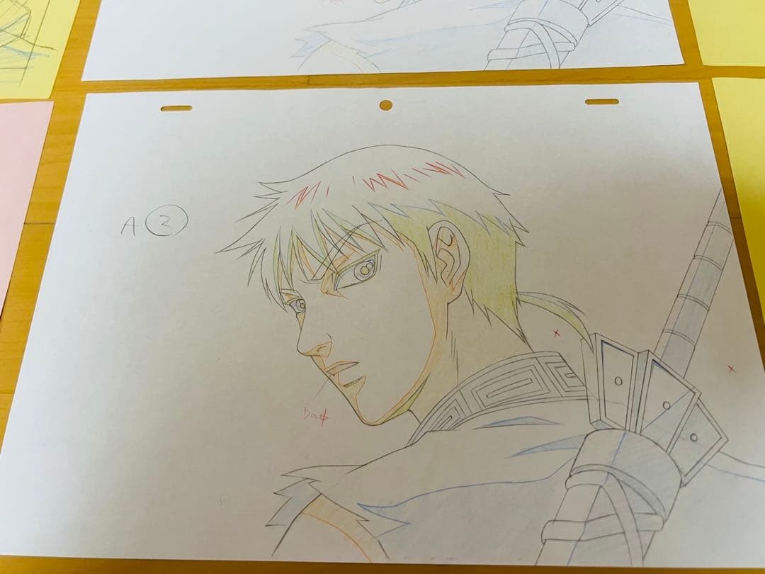 キングダム　原泰久先生直筆フルカラーサイン色紙非売品　セル画原稿　セット