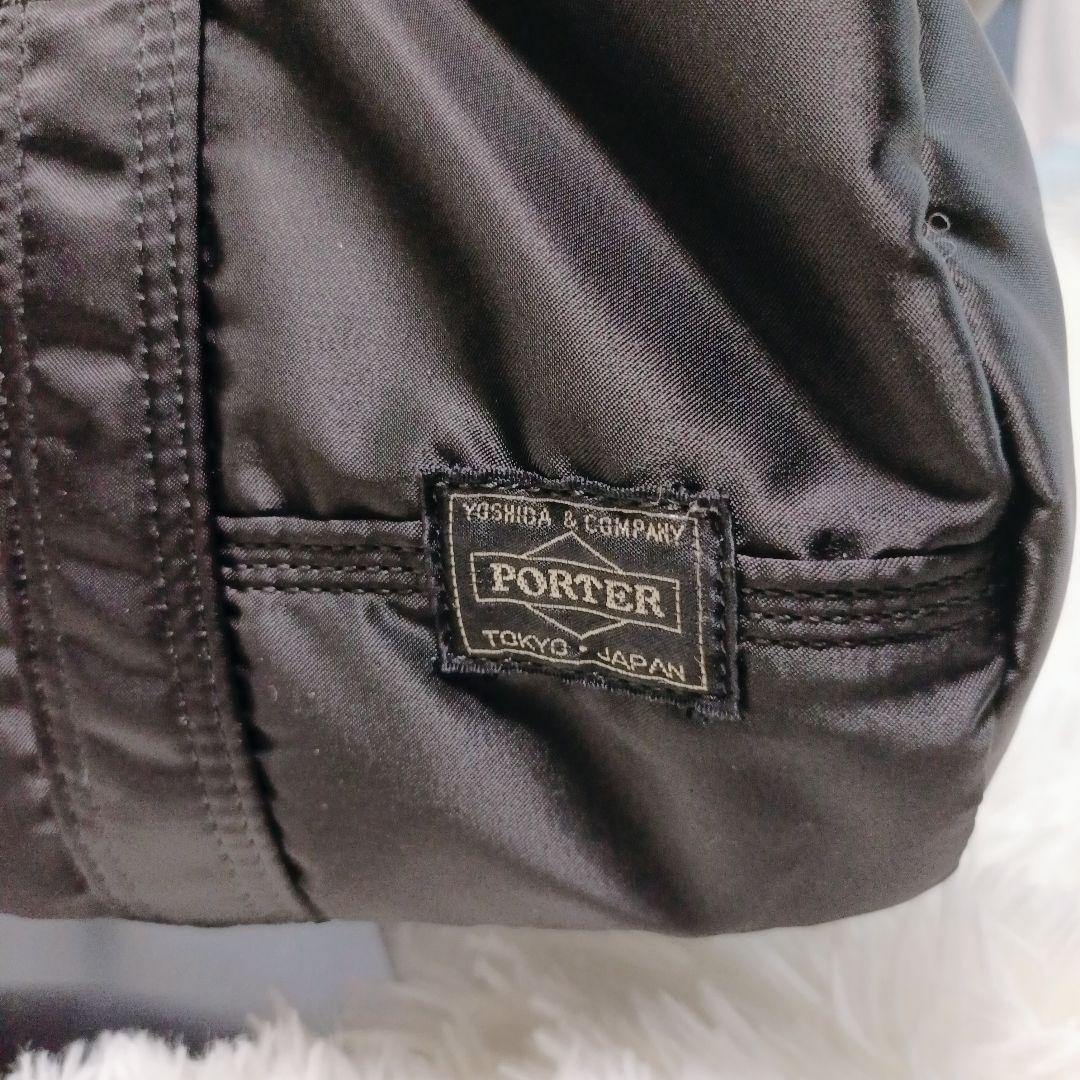 【美品】PORTER ポーター ミニボストン ドラムバッグ ブラック タンカー
