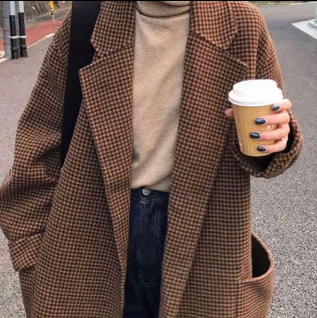 TODAYFUL チェック柄　チェスターコート　36