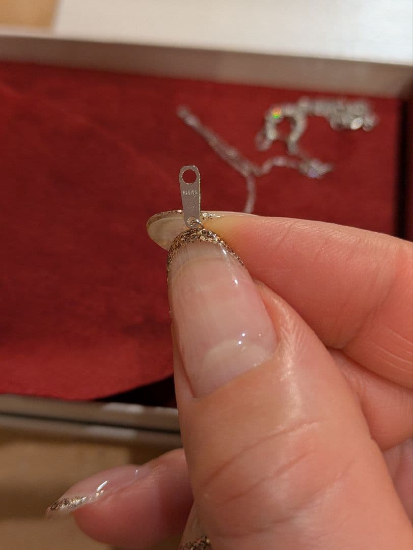 本日限定証明書ありH&D 　K10ホワイトゴールドダイヤネックレス