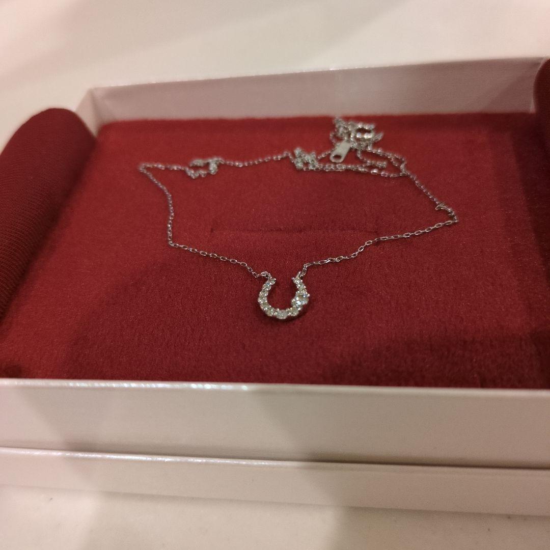 本日限定証明書ありH&D 　K10ホワイトゴールドダイヤネックレス