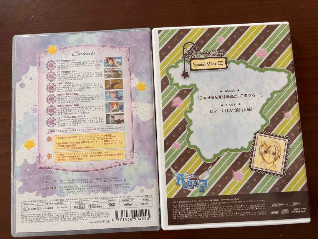 ヘタリア World Twinkle アニメDVDセット 特典CD 原作カード付