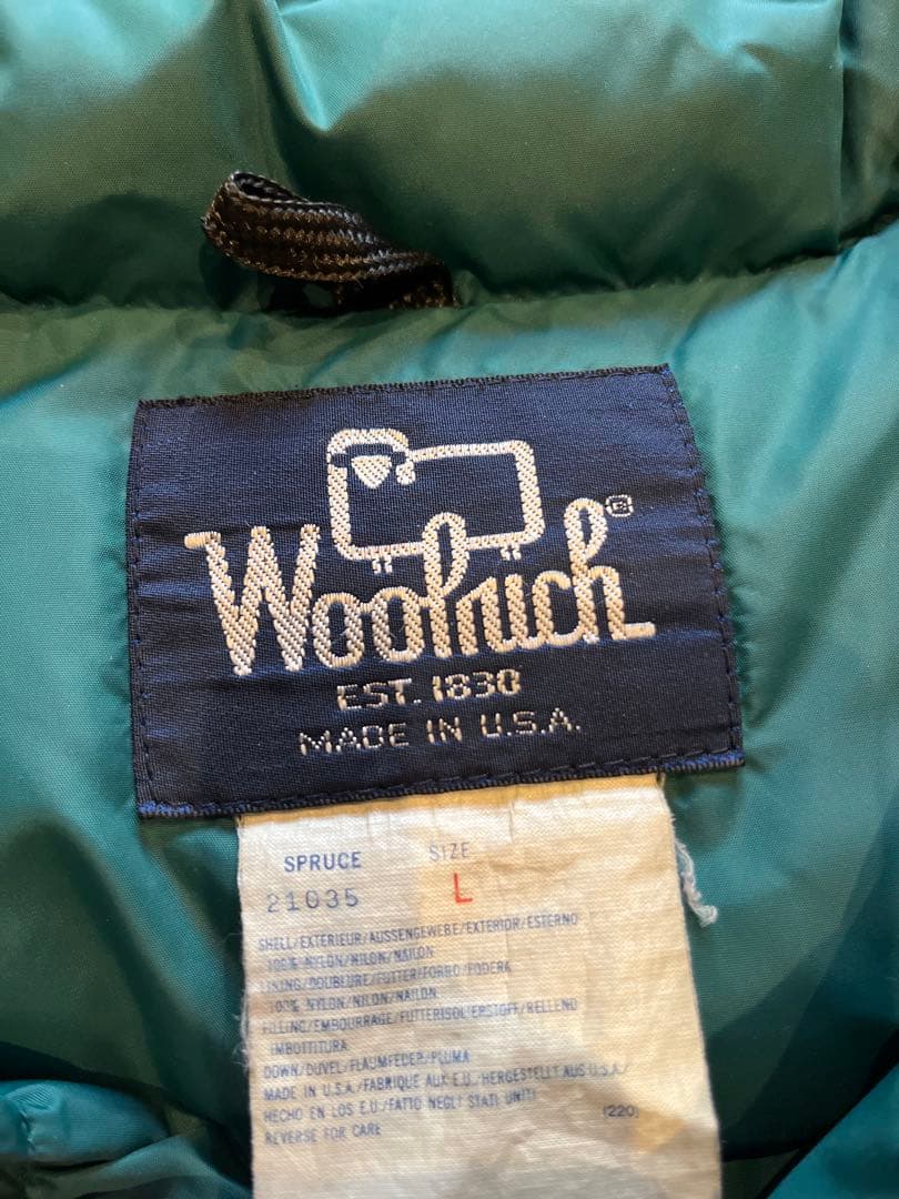 80s wool rich ウールリッチ　ダウンベスト　グリーン