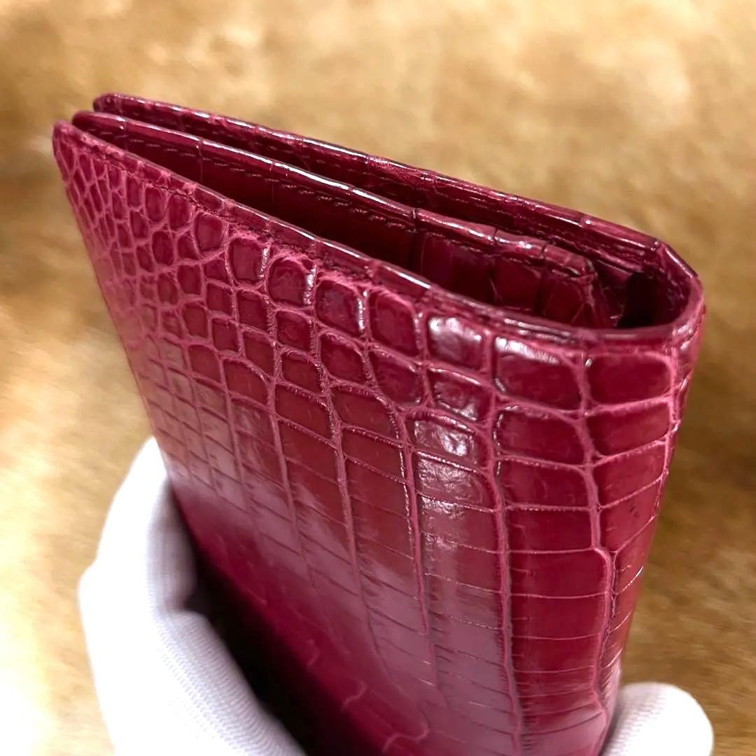 極美品 定15万 最高峰 クロコダイル センターセレクト 無双 長財布