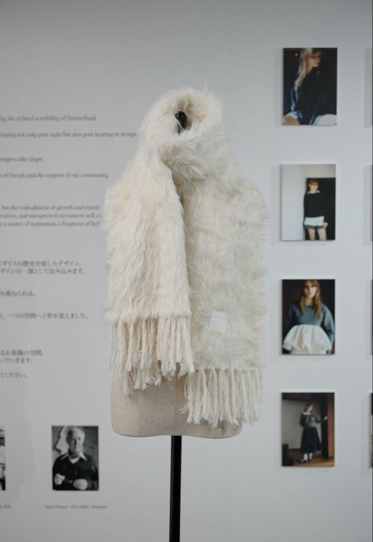 小物 TOE TOE Eltz Shaggy Muffler / white