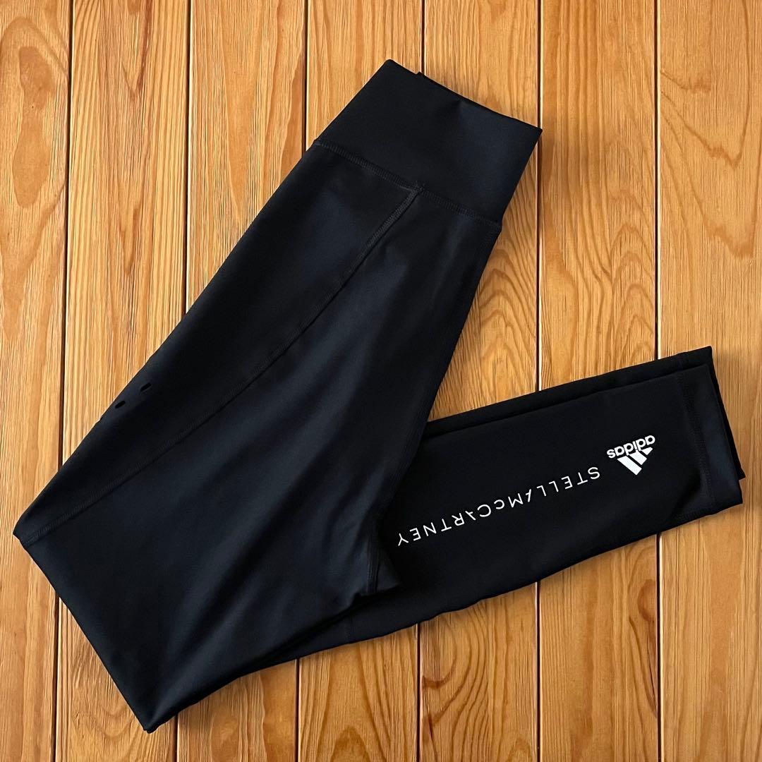 【未使用級】アディダス×ステラマッカートニー トレーニングタイツ 黒レギンス L