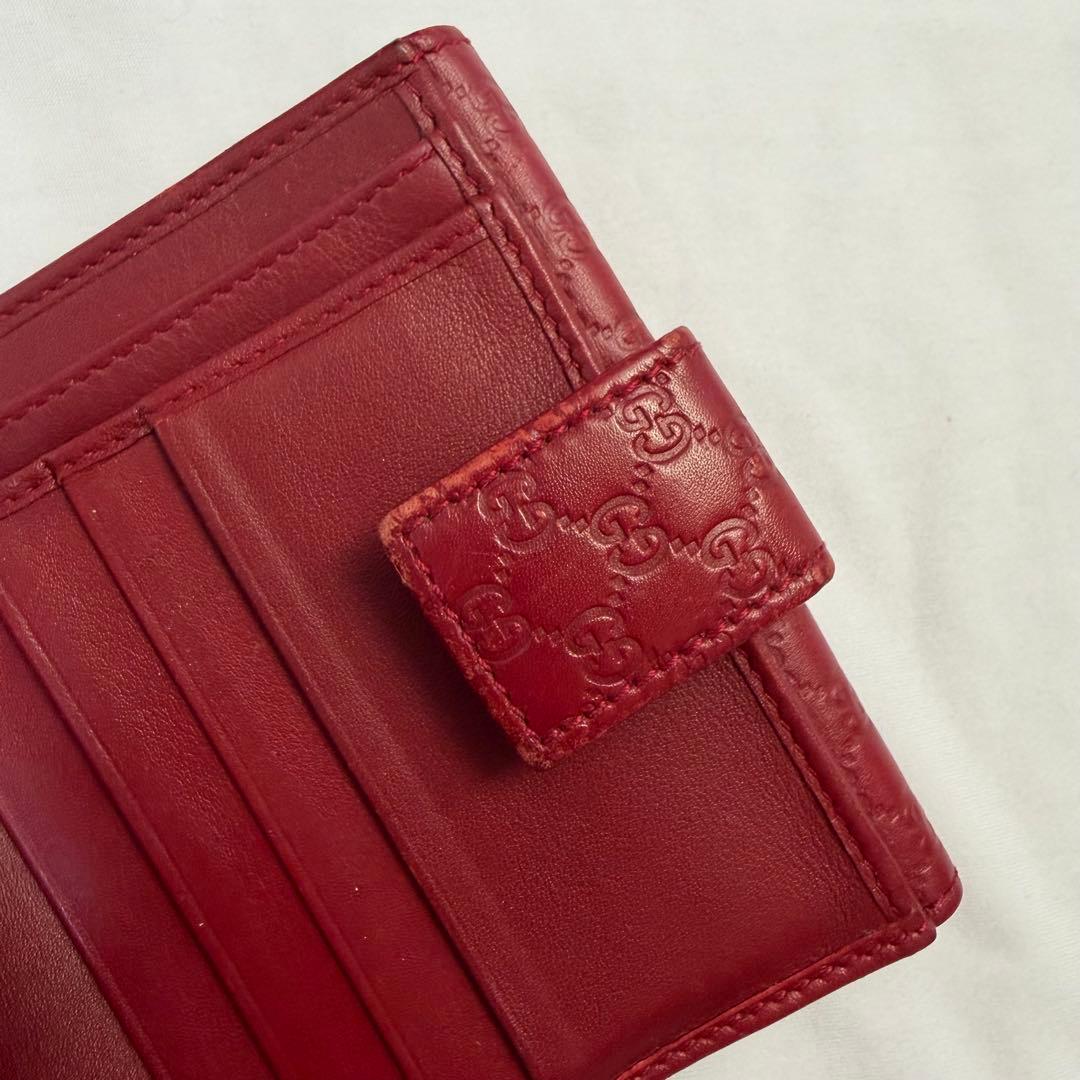 グッチ　二つ折り財布　GG　ボルドー
