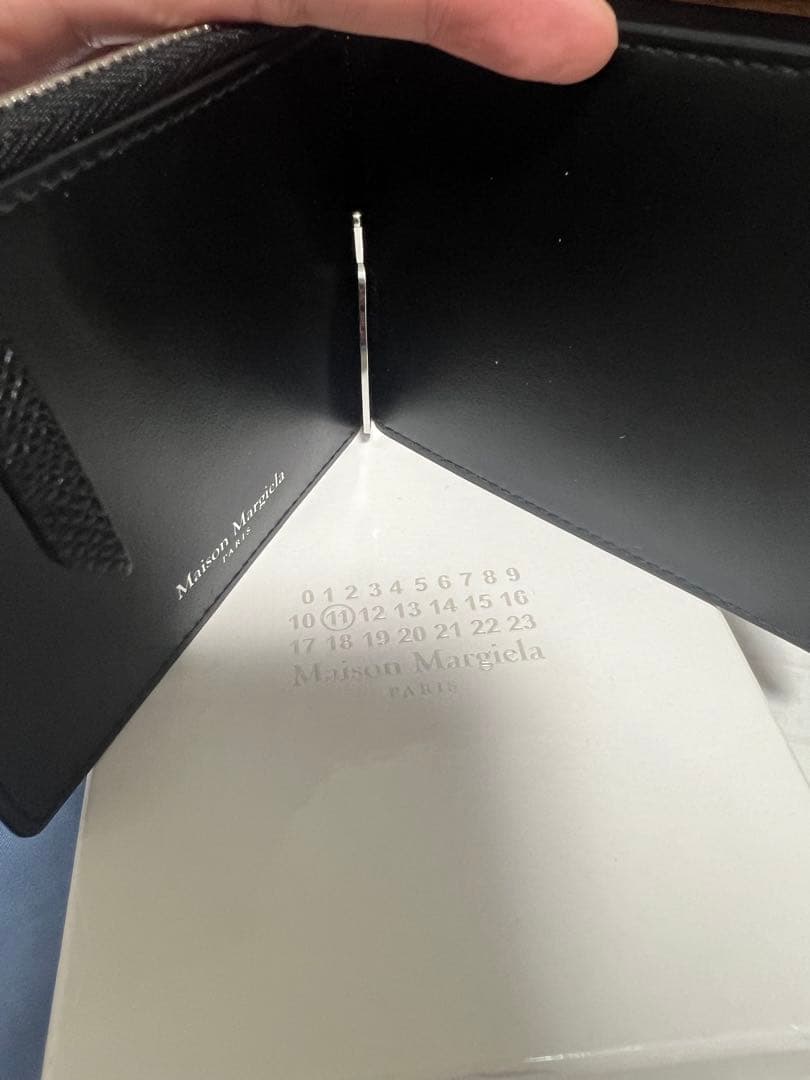 メゾンマルジェラ マネークリップ 二つ折り財布 ブラック