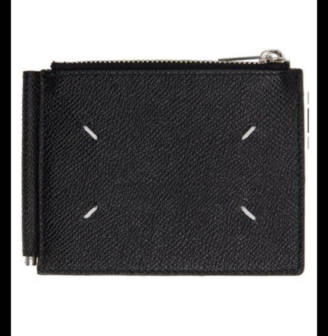 メゾンマルジェラ マネークリップ 二つ折り財布 ブラック