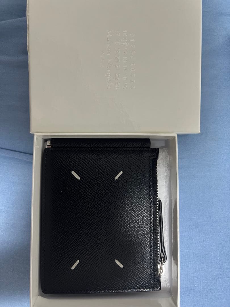 メゾンマルジェラ マネークリップ 二つ折り財布 ブラック