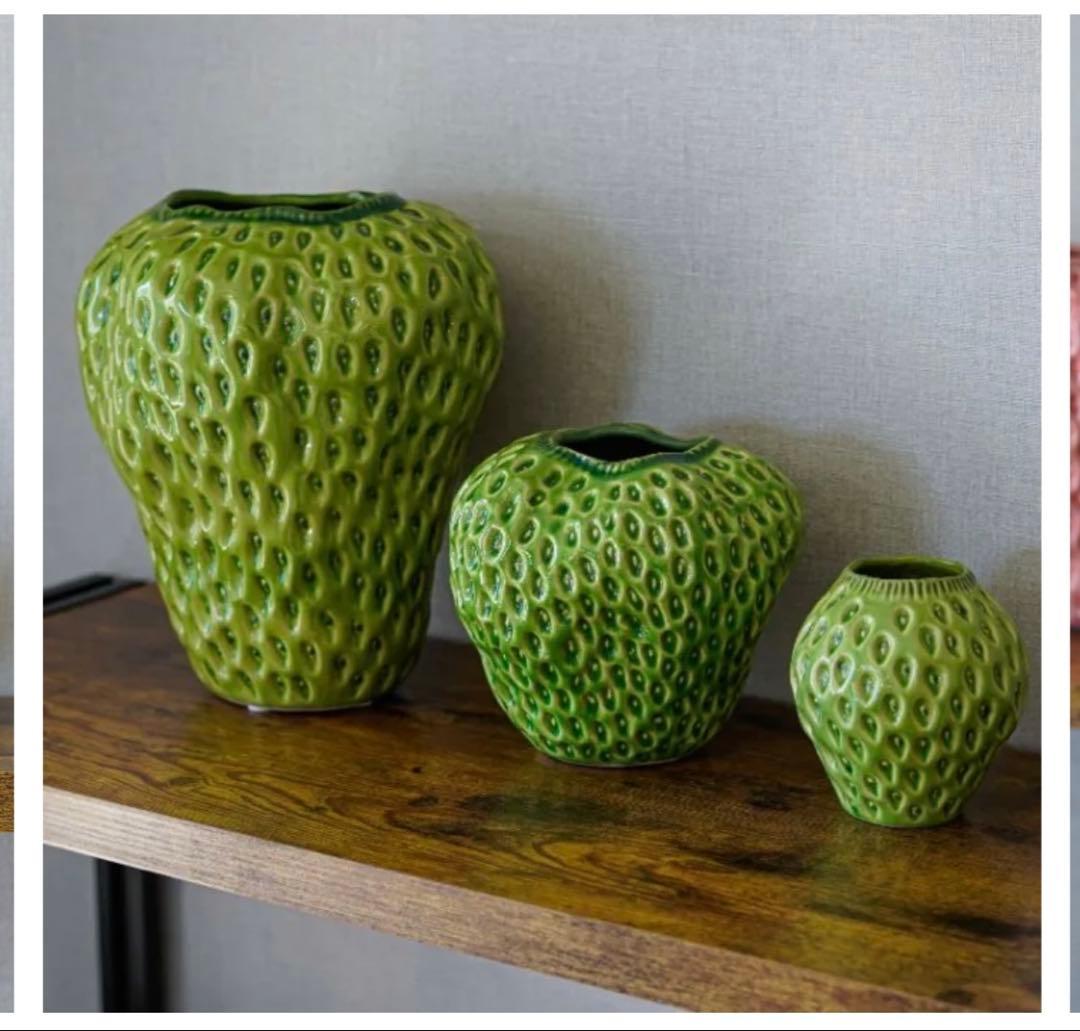 限定値下げ中‼️DESPOTSデスポッツストロベリー花瓶グリーンLフラワーベース