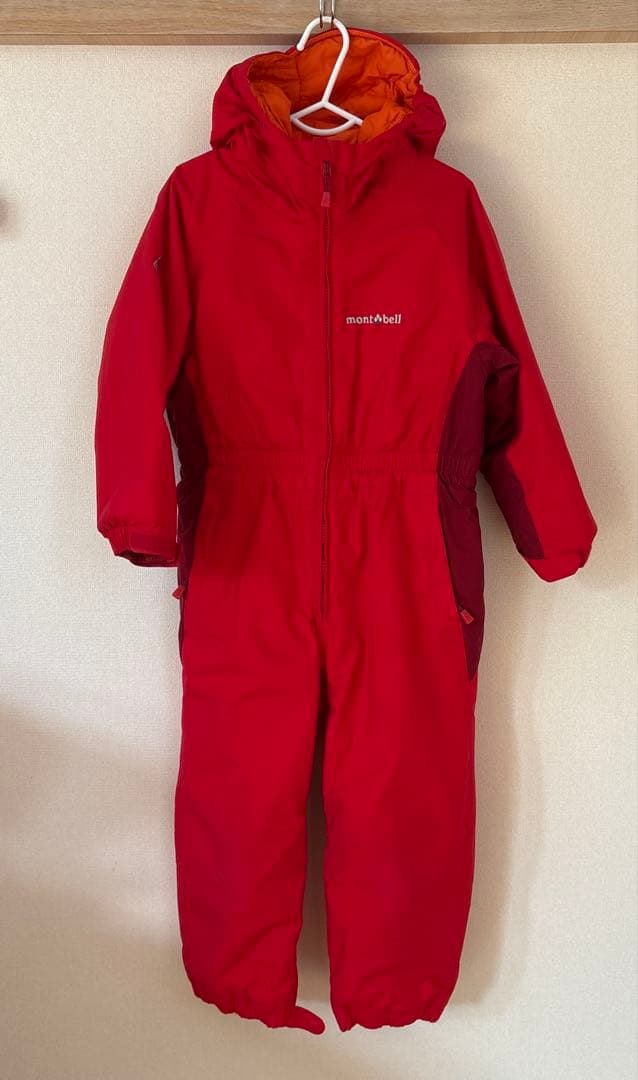 モンベル＊スキーウェア＊つなぎ＊110㎝＊調整ベルト付