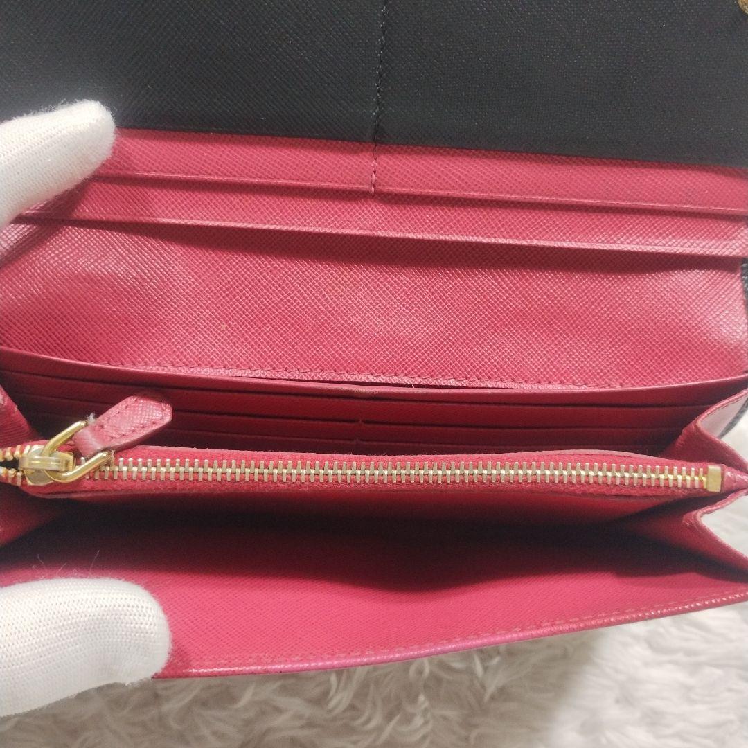 PRADA✨プラダ 長財布 サフィアーノ フィオッコ 黒 メタルロゴ リボン