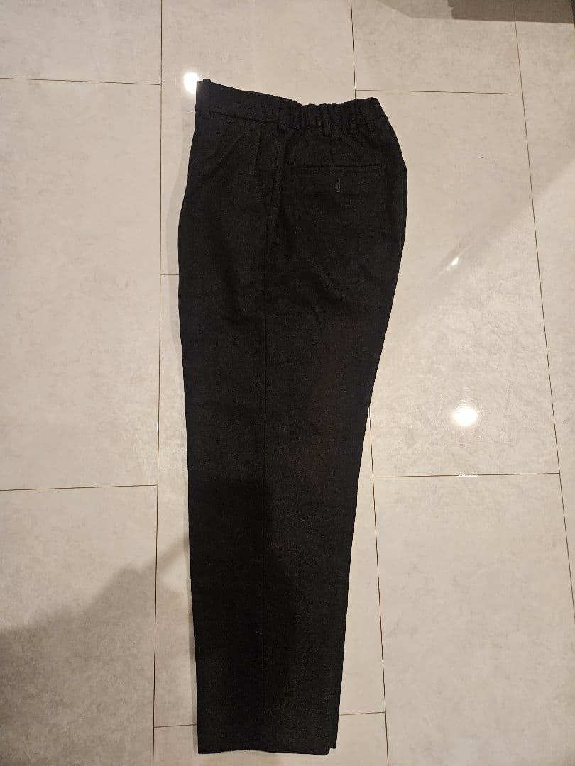 MARKAWARE 日本製 ウールフランネル ペグトップ パンツ ネイビー 1