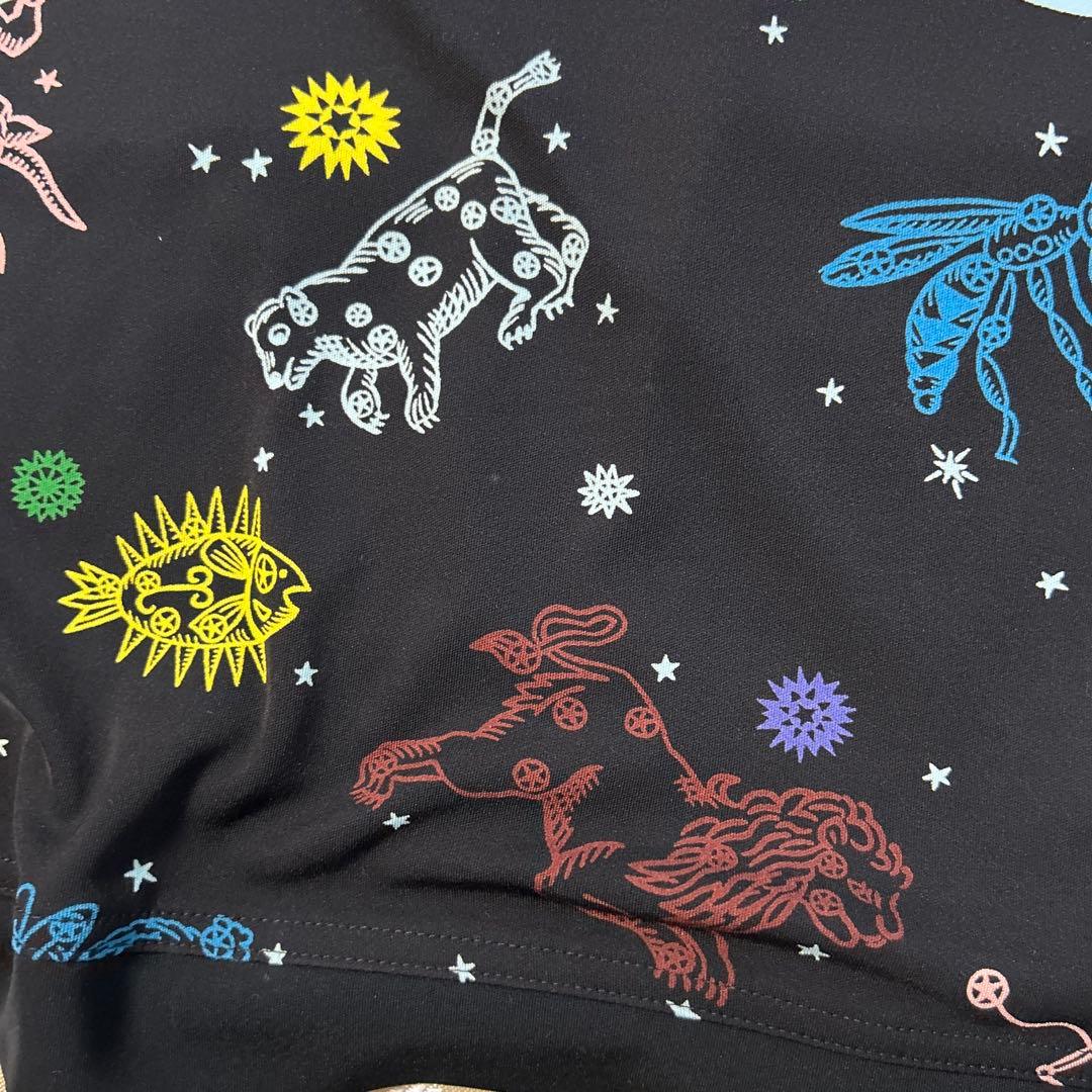 あ*い様 トクコ　星座キャラクター柄 長袖チュニック 黒　TOKUKO