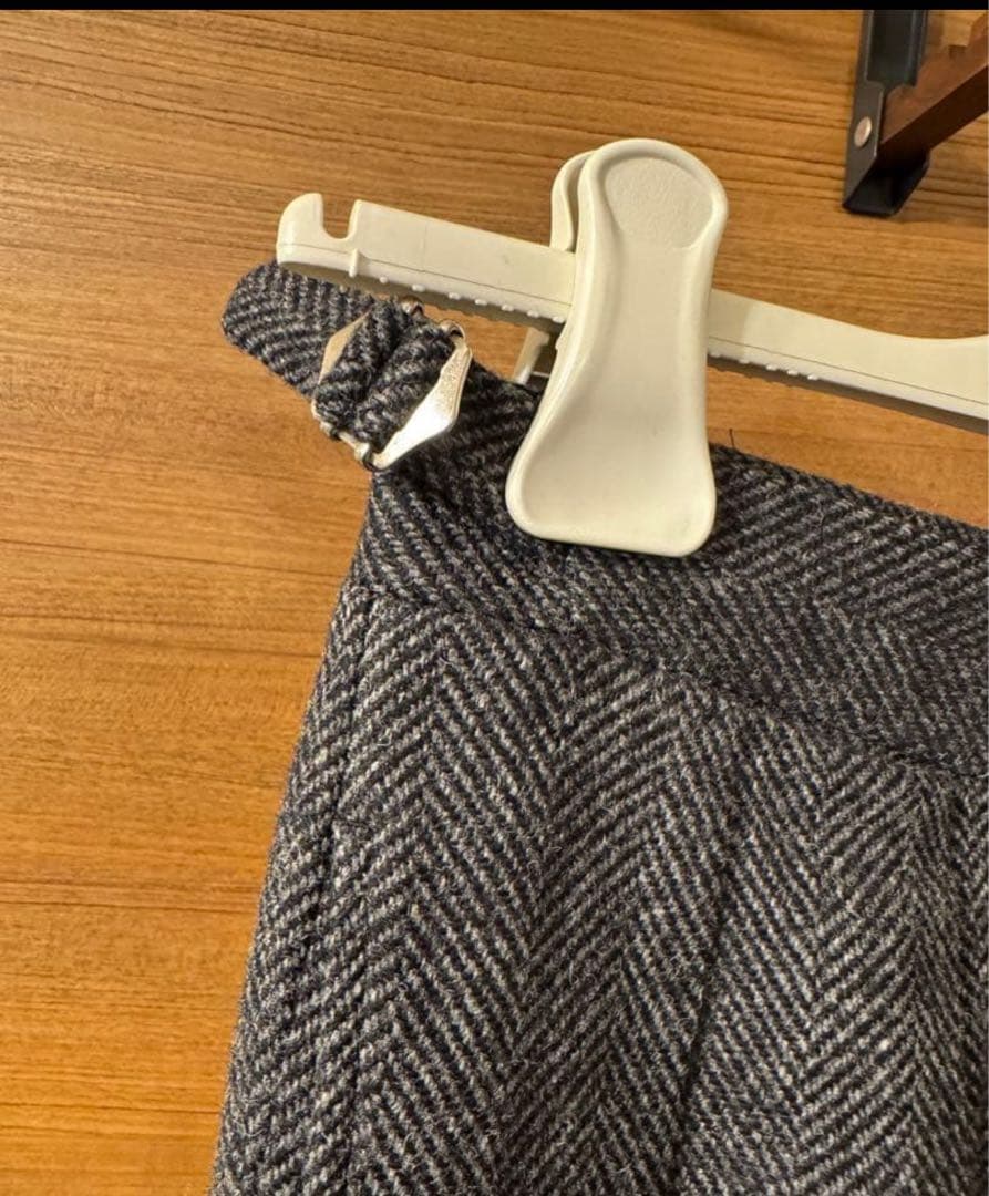 38 BERNARD ZINS グレー　ヘリンボーン　スラックス　ビームスf