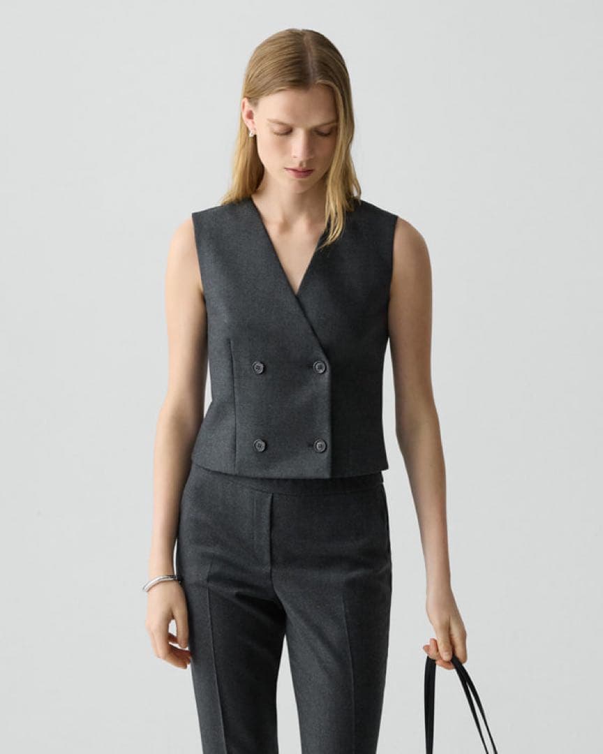 美品 セオリー 2025AW Double Breasted Vest