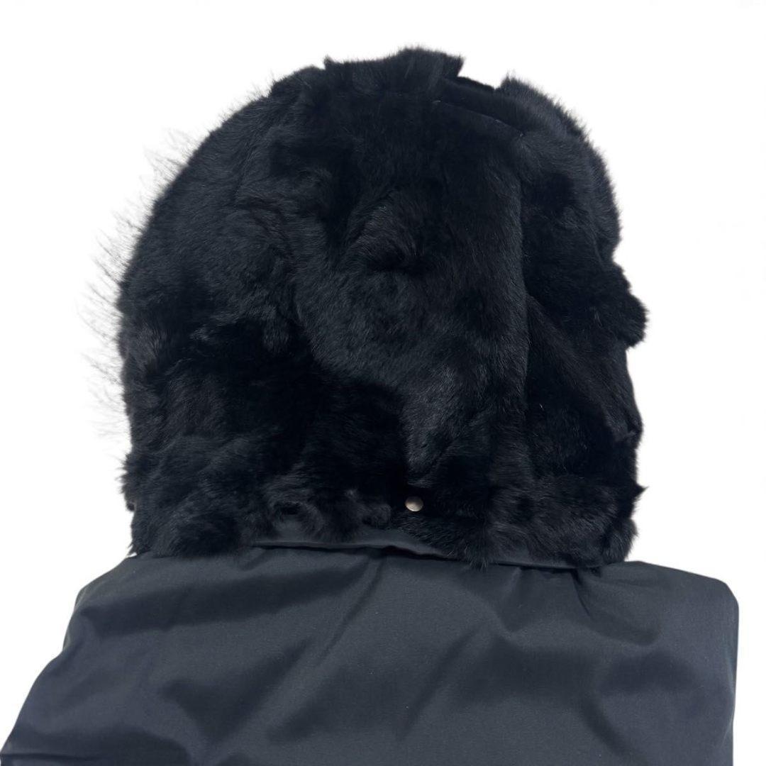 ダイアグラム　ダウンベスト　レッキス　ラビット　フード　脱着可能　ブラック　36