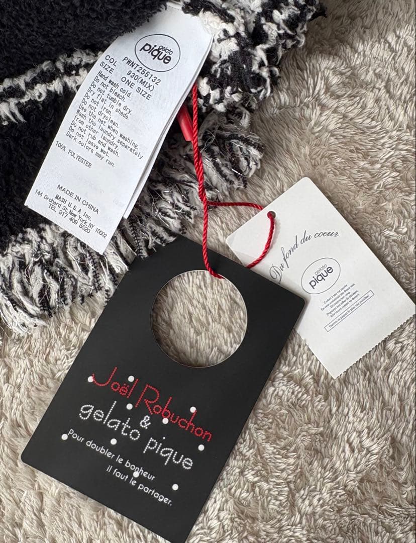 ジェラピケ　ノーカラーチェックジャケット