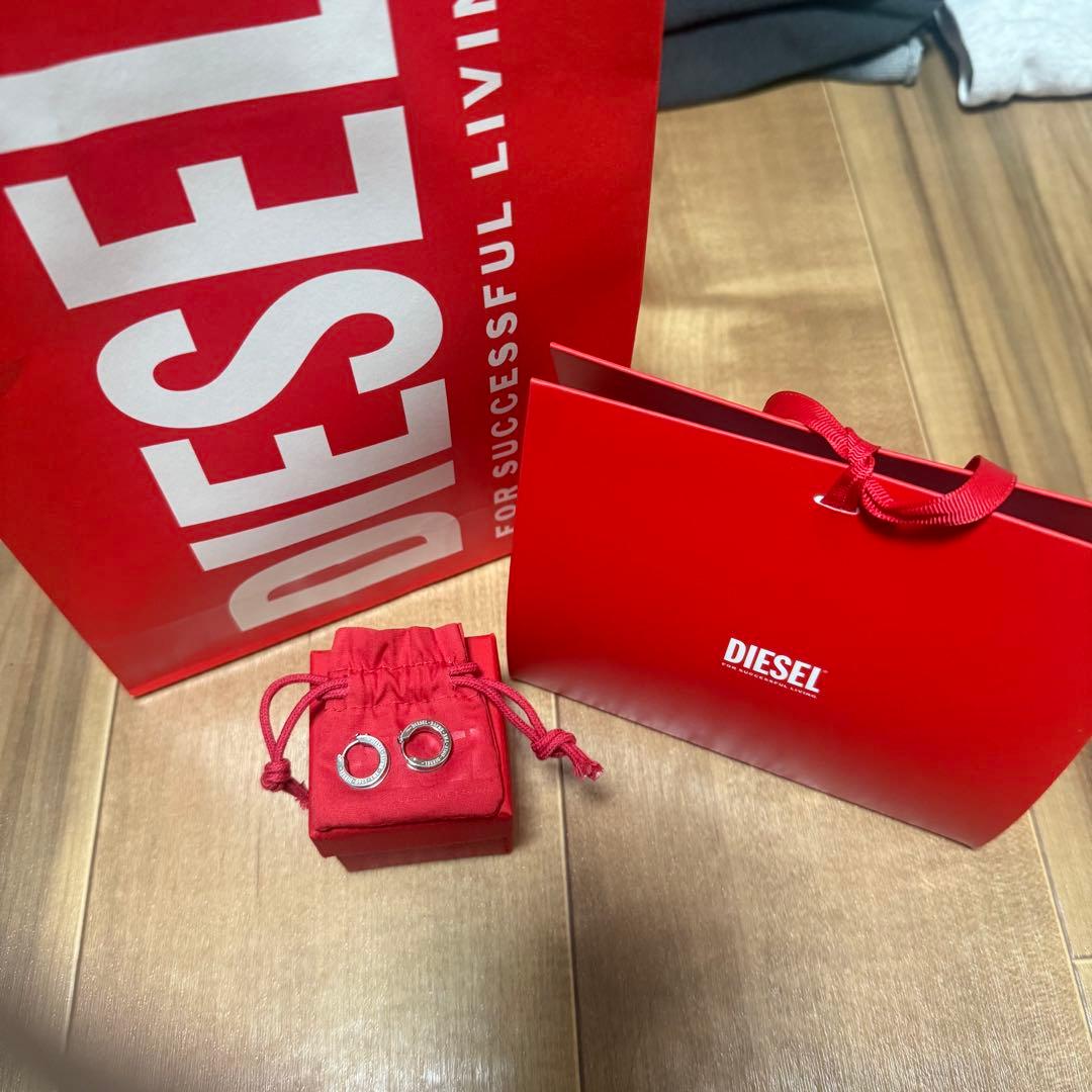 DIESEL フープピアス 片耳用　2個セット