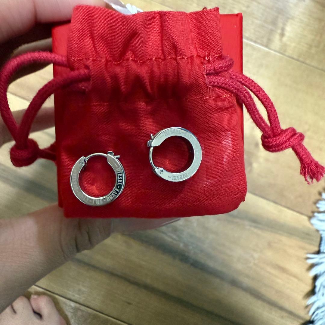 DIESEL フープピアス 片耳用　2個セット