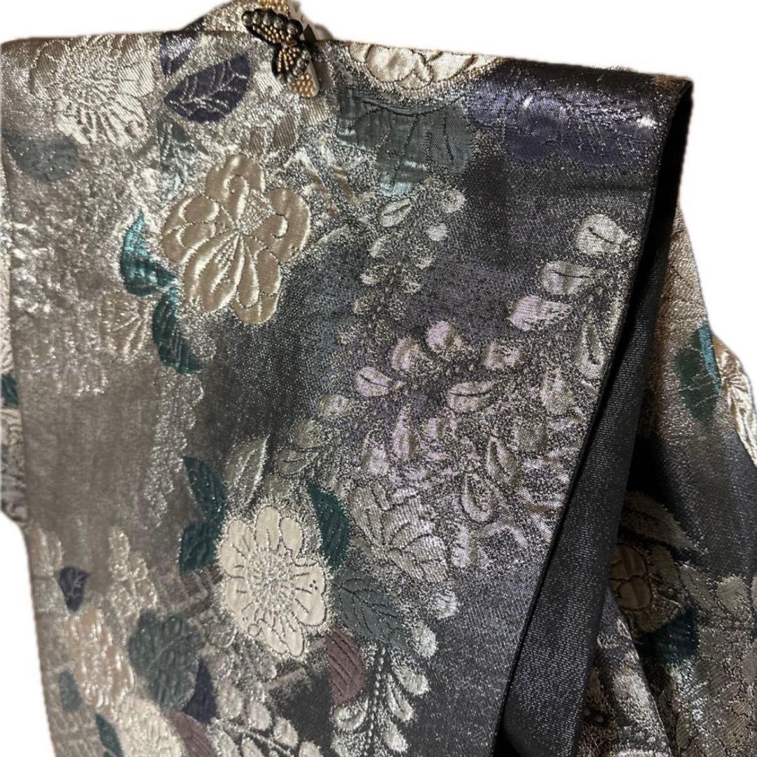 雪の女王❤︎あふれる透明感 紺×シルバーレースの振袖フルセット 成人式