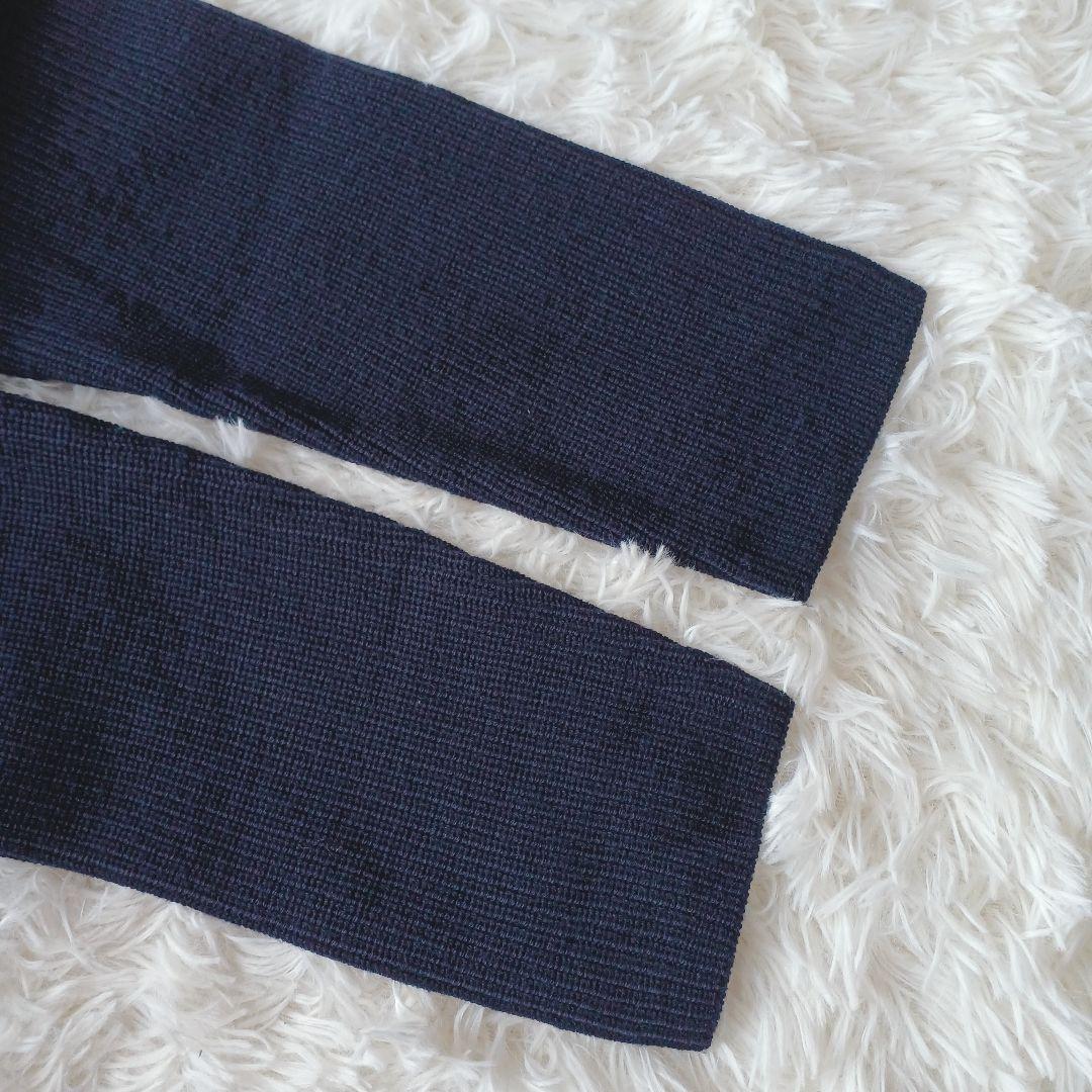 新品タグ付き☆AP STUDIO ハーフジップ ニット ジャンプスーツ濃紺