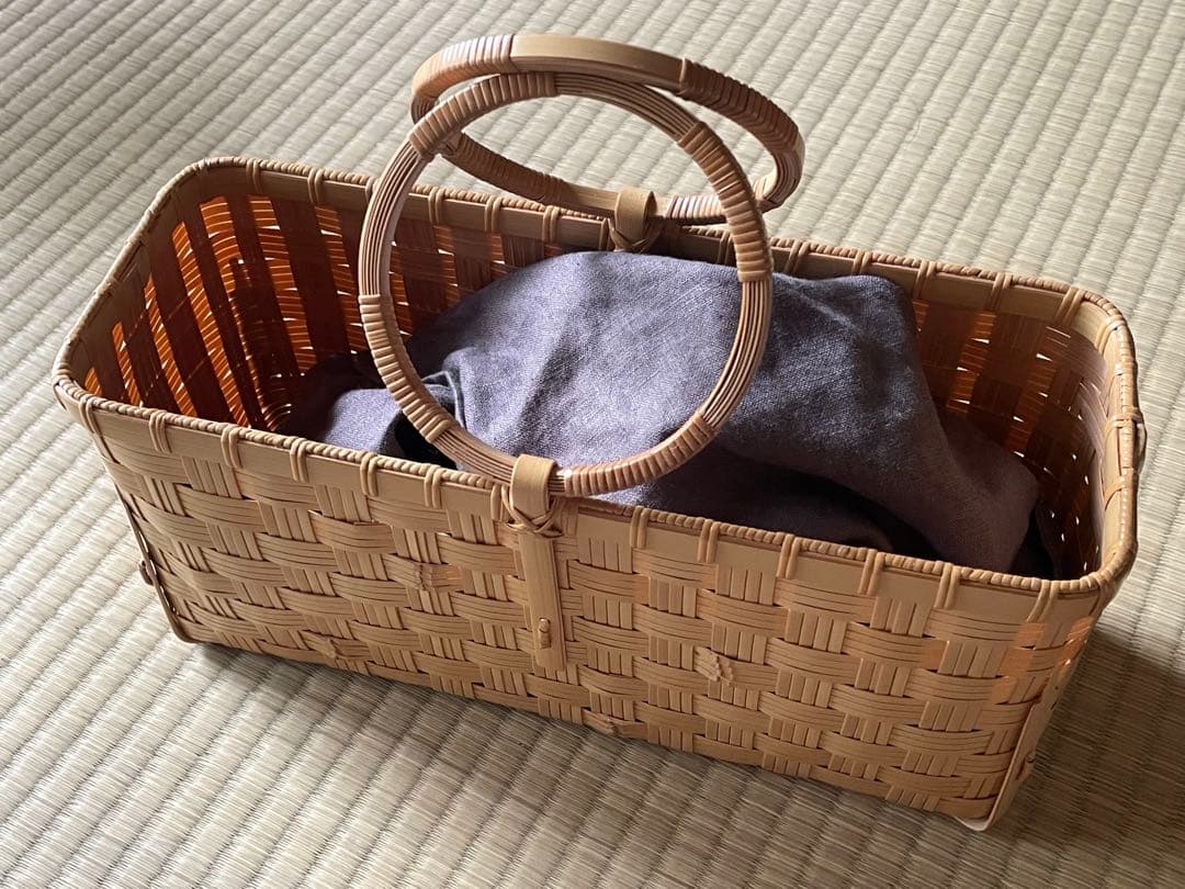 吉田佳道　かごバッグ　竹の工芸よしだ　着物　和装　浴衣